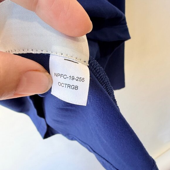 MM Lafleur The Octavia Top Regent Blue V Neck Crossover Women’s Size S A143 - Picture 6 of 6